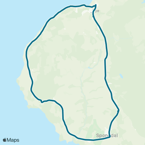 AtB Spongdal - Hangeråsen - Rye - Spo map