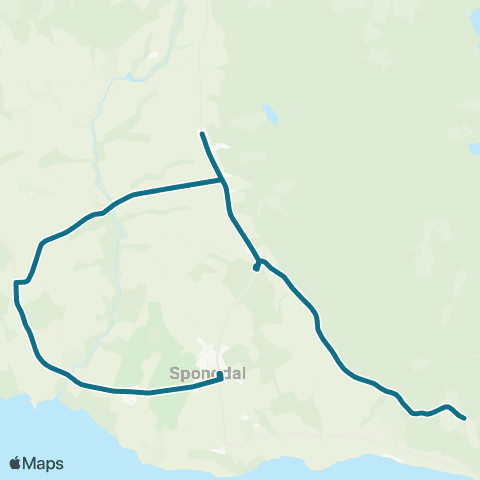 AtB Spongdal - Berg - Megarden - Spon map