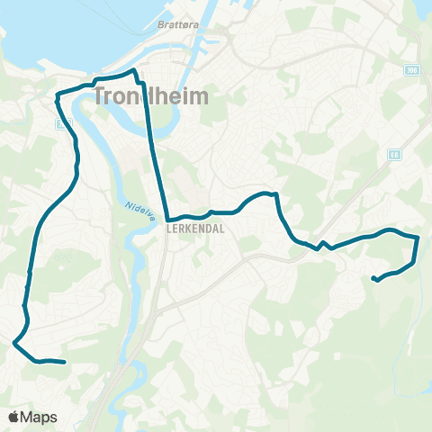 AtB Lohove - Sentrum - Hallset map