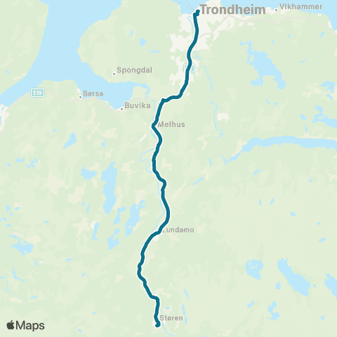 AtB Trondheim - Støren map