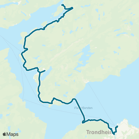 AtB Trondheim - Stadsbygd - Rissa map