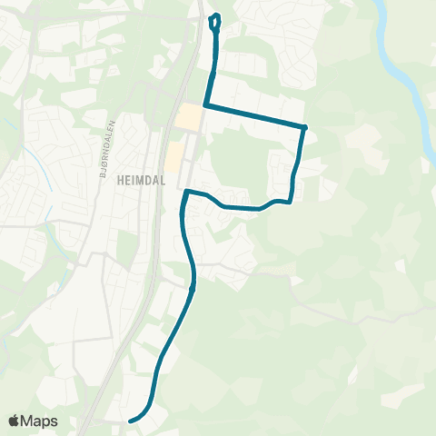 AtB Sjetnmarka - Tiller - Tillerringen - Sandmoen map