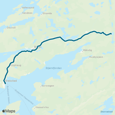 AtB (Krinsvatnet) - Botngård - Brekstad map
