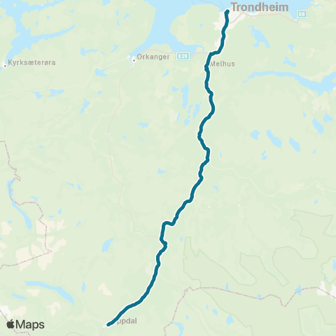 AtB (Trondheim) - Støren - Berkåk map
