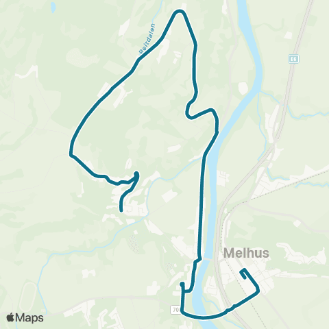 AtB Melhus - Øyås - Varmbu - Melhus map
