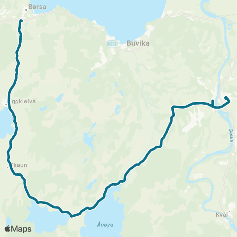 AtB Melhus - Skaun - Børsa map
