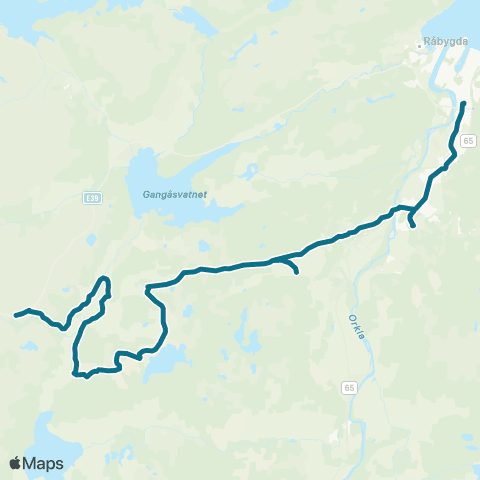 AtB Løften / Slupphaugen - Grøtte Sk map