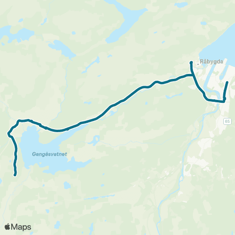 AtB Orkanger - Gjølme - Svorkdalen map