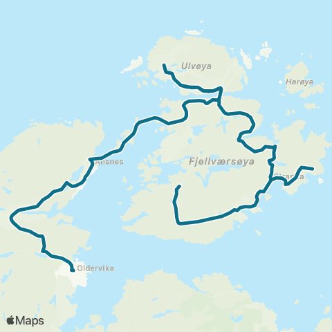 AtB Fillan - Fjellværøya / Ulvøya map