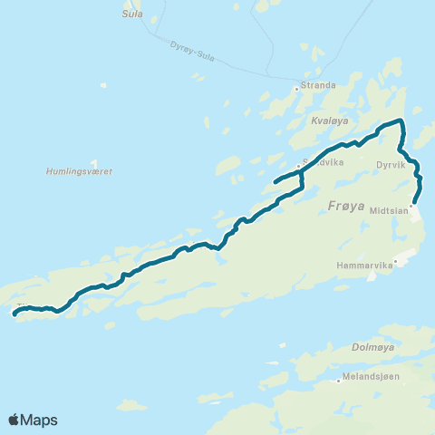 AtB Sistranda - Gurvikdal - Nordsk map