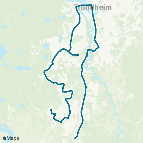 AtB Lundåsen - Heimdal - Saupstad - Flatåsen - Hallset - Ila - Sentrum - Sandmoen map