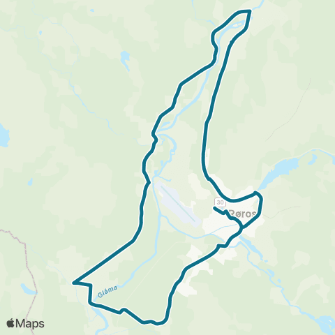 AtB Røros - Galåen - Røros map