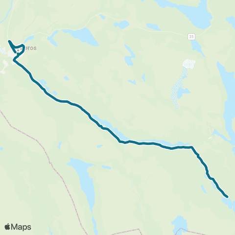 AtB Røros - Synnervika map