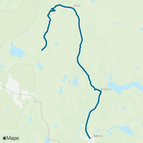 AtB Hessdalen - Ålen - Røros map