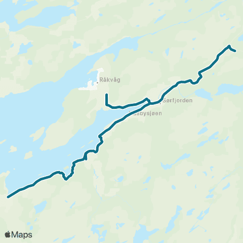 AtB Råkstad - Mælan - Frengsmyra map