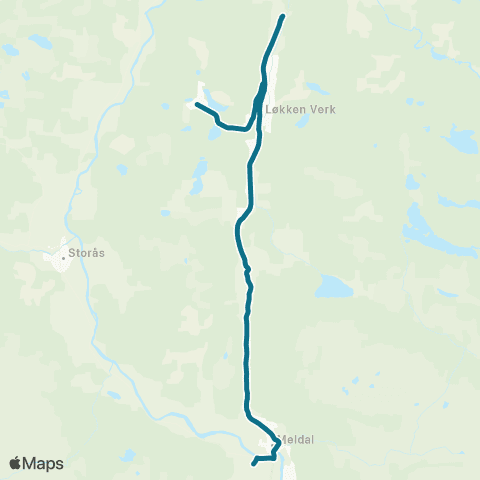 AtB Skjøtskift / Bjørnli - Løkken - map