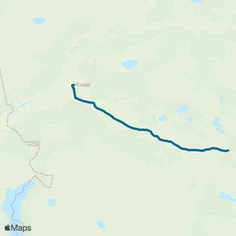 AtB Skolrute Rindal map