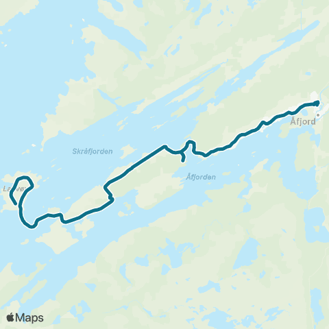 AtB Åfjord - Tårnes / Lauvøy map