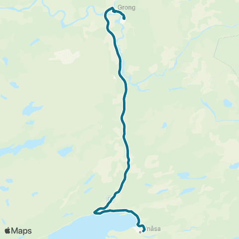 AtB Snåsa - Grong map