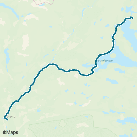 AtB Røyrvik - Skorovatn - Grong map