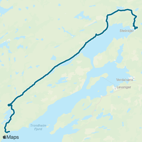AtB Vanvikan - Follafoss - Steinkj map