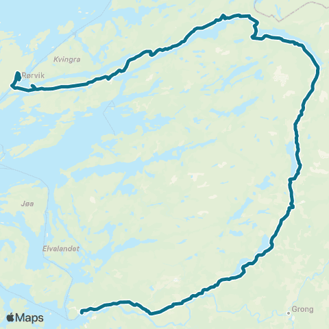 AtB Foldereid - Kolvereid - Rørvik map