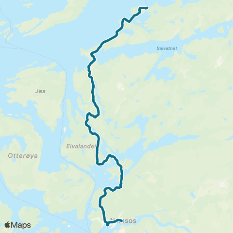 AtB Kolvereid - Salsbruket - Lund - Namsos map