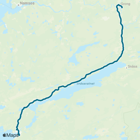 AtB Grong - Steinkjer map