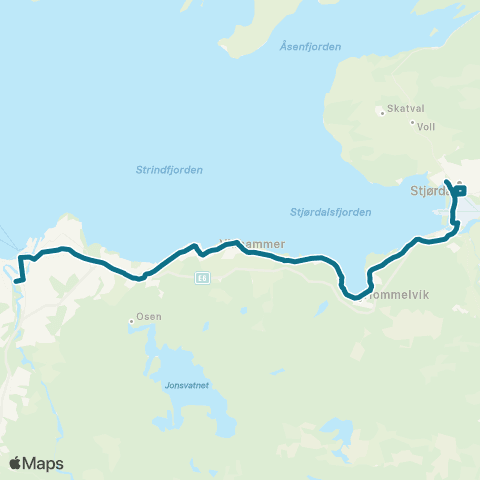 AtB Stjørdal / Hommelvik - Trondheim map