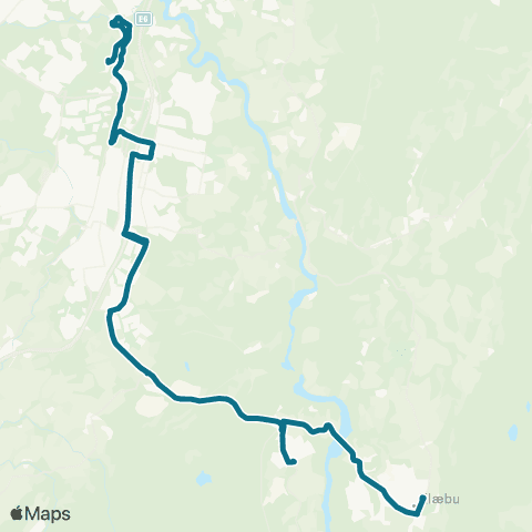 AtB Tiller - Sandmoen - Klæbu map