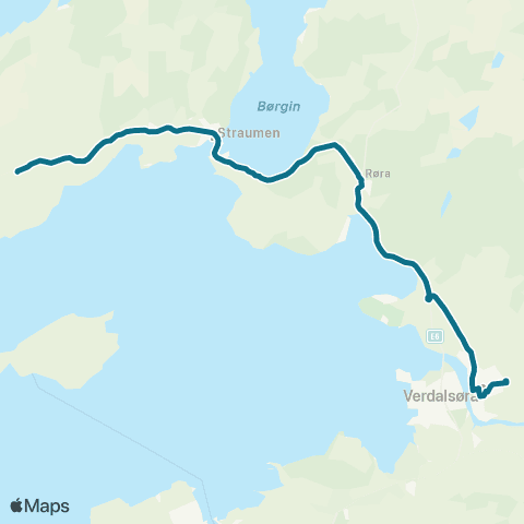 AtB Inderøy - Verdal map