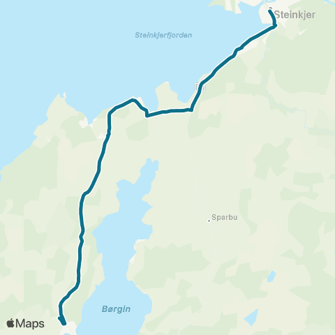 AtB Straumen - Grønnesby - Steinkj map