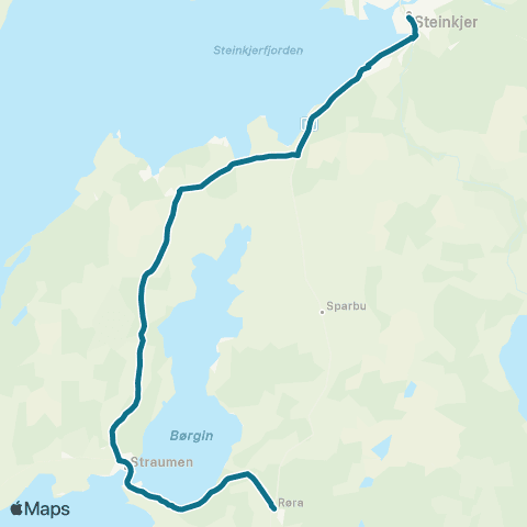 AtB Straumen - Steinkjer map