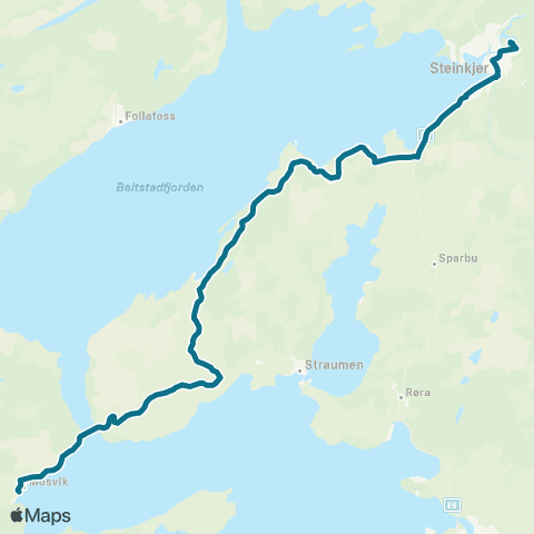 AtB Mosvik - Inderøy / Steinkjer map