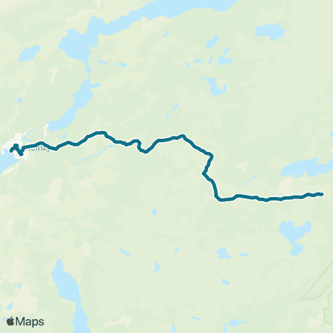 AtB Ogndal - Steinkjer map