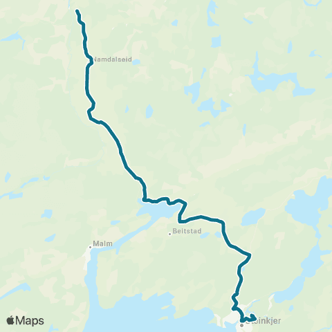 AtB Namdalseid - Steinkj map