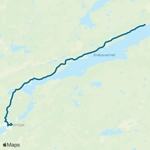 AtB Øvre Kvam - Steinkjer map