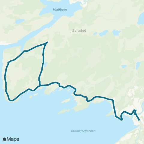 AtB Steinkjer - Bartnes - Steinkje map