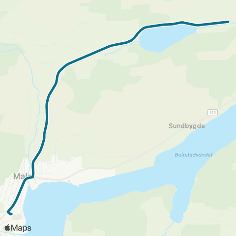 AtB Holmvik - Malm Skole map
