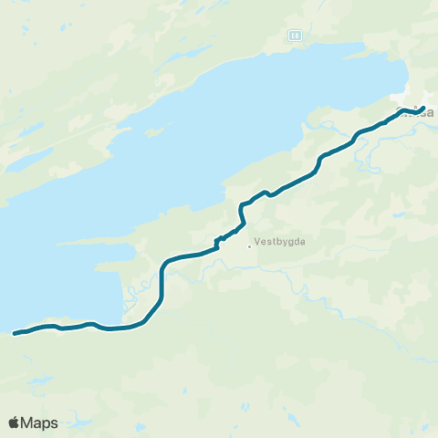 AtB Strindmoen - Snåsa map