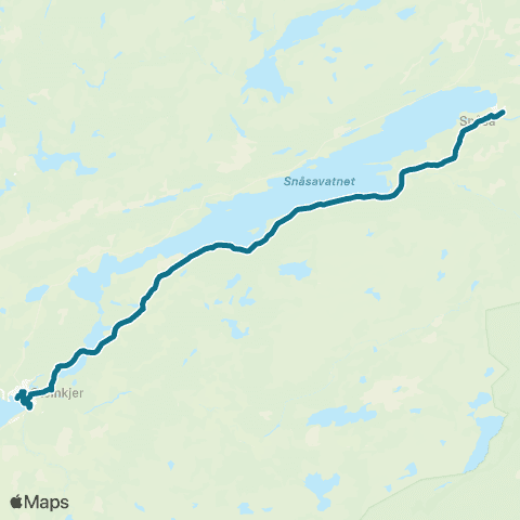 AtB Agle Snåsa - Steinkjer map