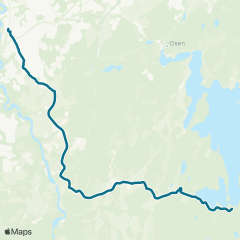 AtB Lerkendal-Bratsberg-Flatjord map