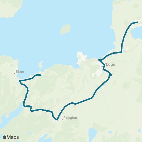 AtB Strandkorsen - Rongland - Leva map
