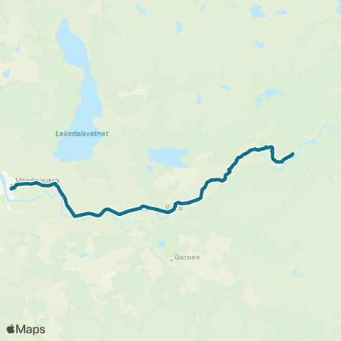 AtB Skjækerfossen - Vuku - Verdal map
