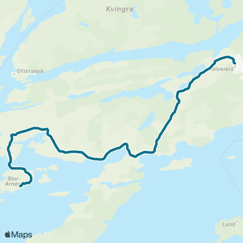 AtB Kolvereid - Våg - Arnøya map