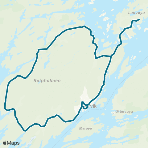 AtB Rørvik - Garstad - Austafjord map