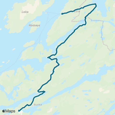 AtB Kolvereid - Gutvik map