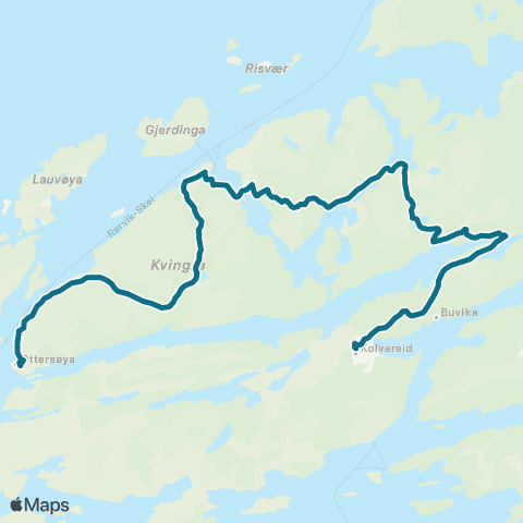 AtB Kolvereid - Ottersøy - Måneset map