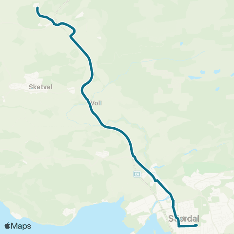 AtB Halsen Ungdomsskole - Skatval map