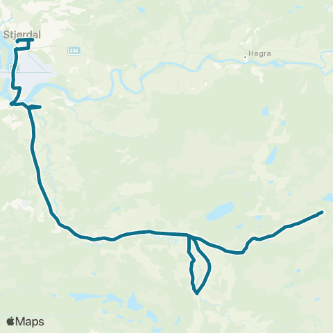 AtB Ytteråsen - Elvran - Stjørdal map